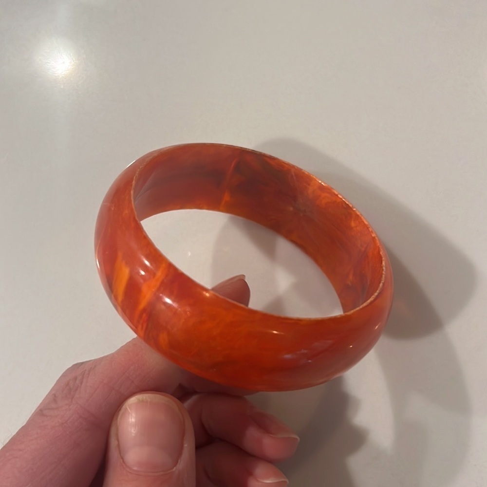 Orange lucite women’s bracelet